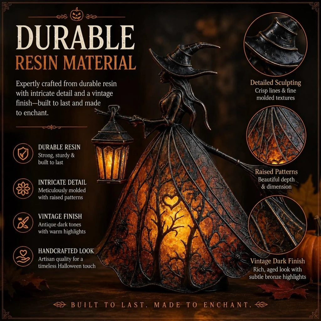 Halloween Witch Lamp Tabletop Decoration