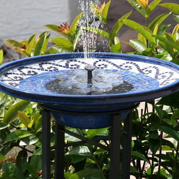 🔥Hot Sales 55% OFF🔥Solar Fountain, Solar Powered Bird Bath Fountain Pump with 4 Nozzles 1.4W Solar Panel Kit Water Pump, Outdoor Watering Submersible Pump for Pond, Pool, Garden, Fish Tank