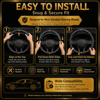 Universal Carbon Fiber Steering Wheel Cover