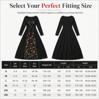 Black Long Sleeve Square Neck Lace Up Corset Maxi Dress with Floral Embroidered Mesh Panel