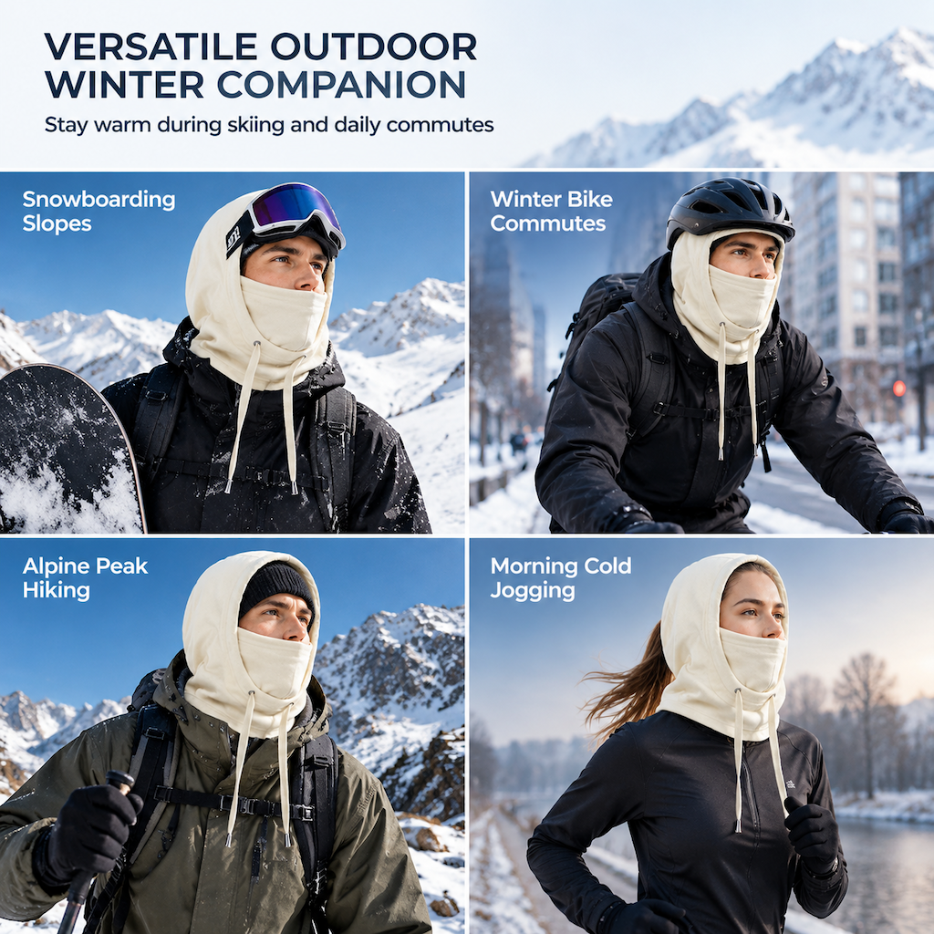 🥳2026 HOT SALE🥳💞50K+ SOLD! 🧣❄️ 49% OFF! 3-in-1 Winter Balaclava – windproof fleece covers head, neck, face & ears. Adjustable fit for skiing, cycling & cold weather! 🛡️💪