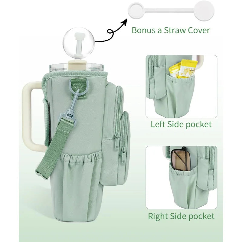 Stay Hydrated Anywhere – Insulated Crossbody Water Bottle Bag with Phone Pocket & Adjustable Strap