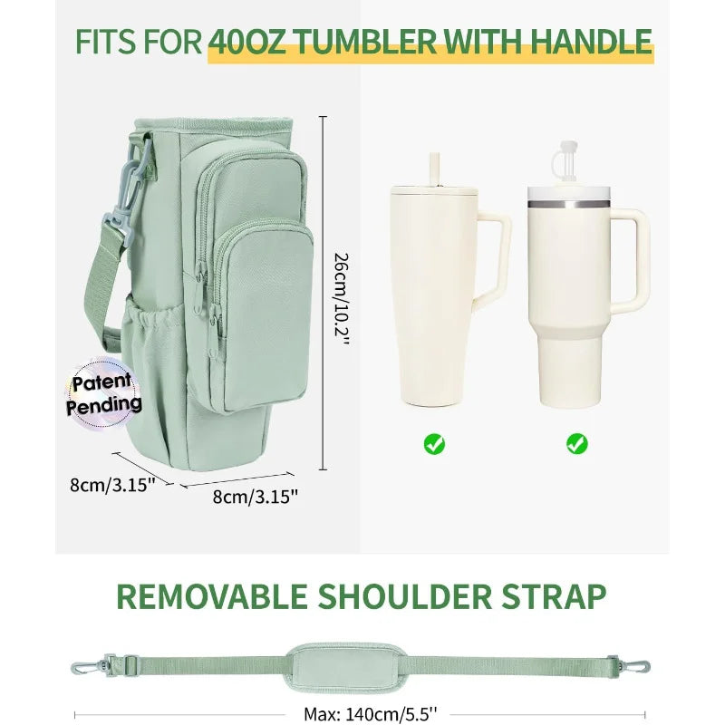 Stay Hydrated Anywhere – Insulated Crossbody Water Bottle Bag with Phone Pocket & Adjustable Strap